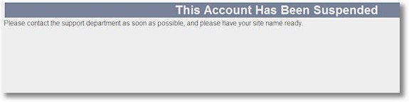 suspened account