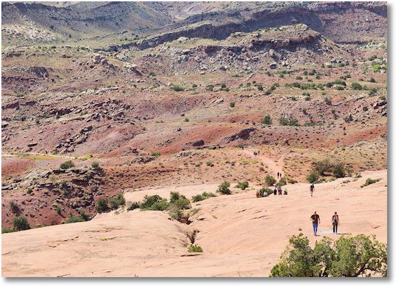 trail over slick rock arches national park