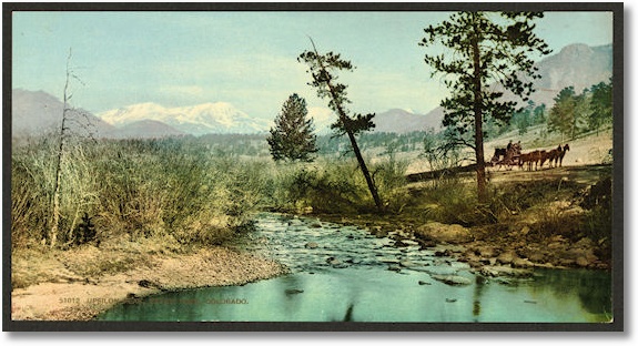 Upsilon Peak, Estes' Park, Colorado, Library of Congress Photochrom Print Collection