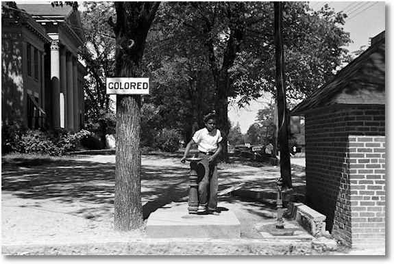 Colored rinking fountain on the county courthouse lawn, Halifax, North Carolina