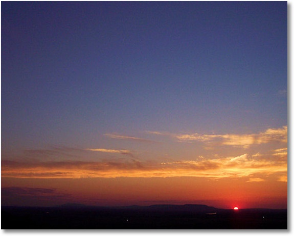 sunset from petit jean state park arkansas july 2005