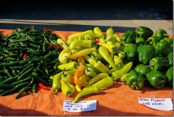 peppers at Farmers' Market in Madison at Wisconsin State Capitol, 9-20-08