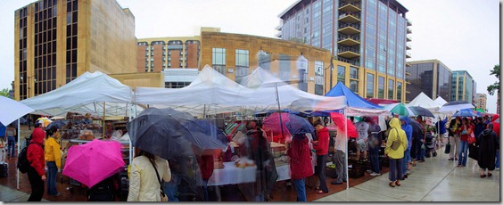 Farmers' Market, at the Wisconsin State Capitol, Madison, Wisconsin, September 13, 2008 panorama