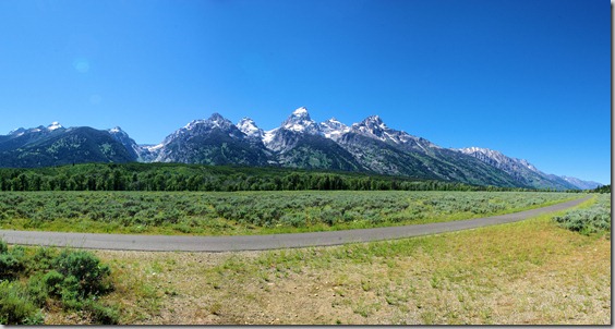 Teton Mountains - composite image from 3 photos.
