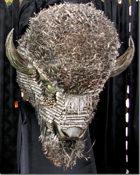 metal buffalo head