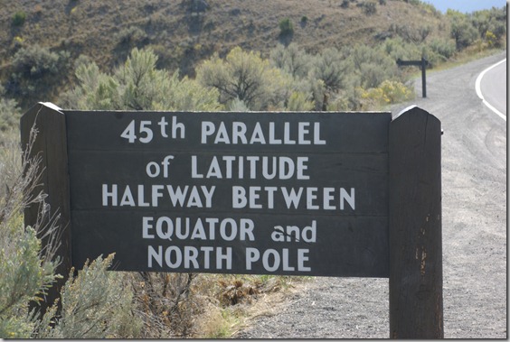 45th parallel, Yellowstone National Park