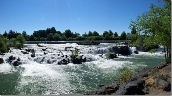 Snake river falls in  Idaho Falls,  Idaho
