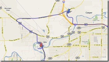 Casper, Wyoming stops Casper, Wyoming stops