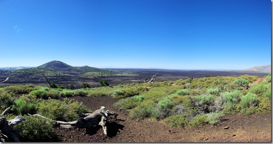 view from Inferno Cone, a cinder cone at Craters of the Moon National Monument, Idah