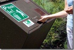 critter proof trash receptacle at craters of the moon