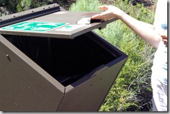 critter proof trash receptacle at craters of the moon