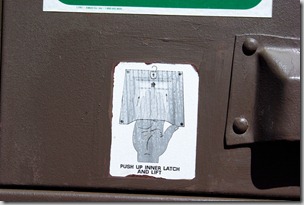 instructions on critter proof trash receptacle at craters of the moon