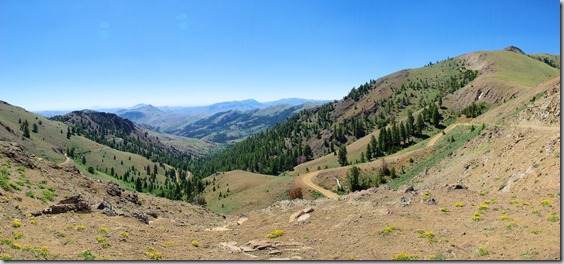 Antelope Valley to Antelope Pass – July 25, 2010, Idaho, Antelope Pass looking back at the road we had just driven up