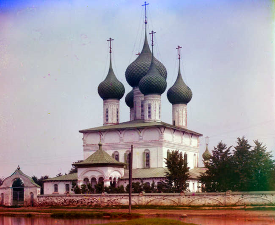 (Summer) Church of the Fedorov Mother of God. Yaroslavl - Views along the upper Volga River, between Yaroslavl, Vladimir, and Kostroma, Russian Empire - Sergei Mikhailovich Prokudin-Gorskii Collection — Lib. of Congress Prints and Photographs Division (Summer) Church of the Fedorov Mother of God. Yaroslavl - Views along the upper Volga River, between Yaroslavl, Vladimir, and Kostroma, Russian Empire - Sergei Mikhailovich Prokudin-Gorskii Collection — Lib. of Congress Prints and Photographs Division