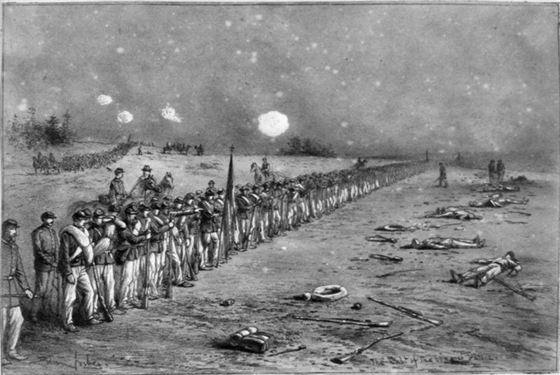 The halt in the line of battle - The Civil War Art of Edwin Forbes