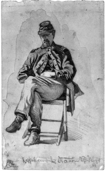 The signal officer off duty - The Civil War Art of Edwin Forbes
