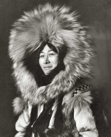 Eskimo woman posing - c. 1915; Frank and Frances Carpenter Collection — Lib. of Congress Prints and Photographs Division