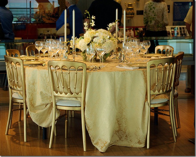 Clinton White House dinner setting Clinton White House dinner setting