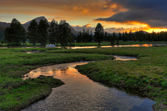 Budd Creek Sunset, Tuolumne Meadow, Yosemite National Park Budd Creek Sunset, Tuolumne Meadow, Yosemite National Park