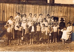 Some of the shrimp-pickers working at the Biloxi Canning Co. 