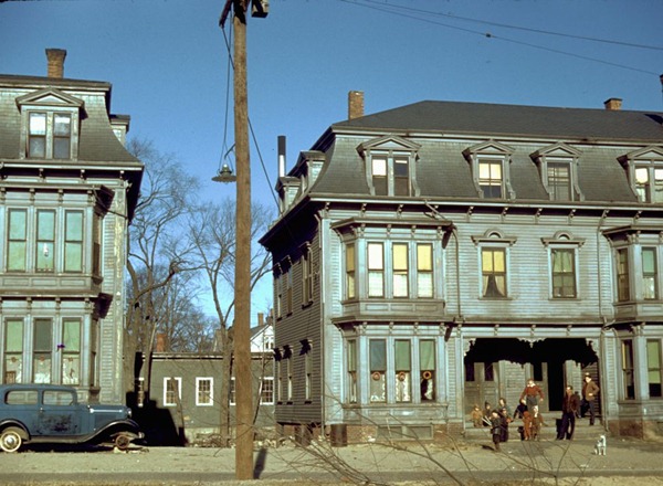 Children in the tenement district, Brockton, Mass., December 1940. Children in the tenement district, Brockton, Mass., December 1940.