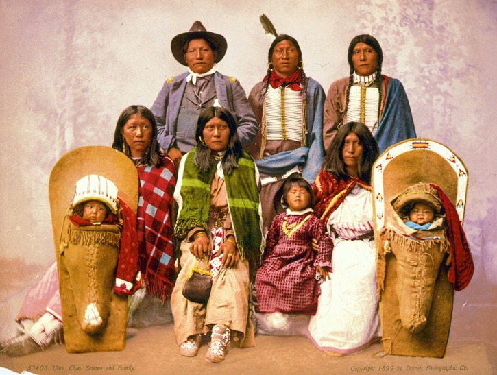 Utes--Chief Sevara [i.e.Severo] and family