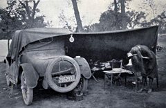 Car camping was popular in the 1920s; Vintage Camping; Rocky Mountain National Park.