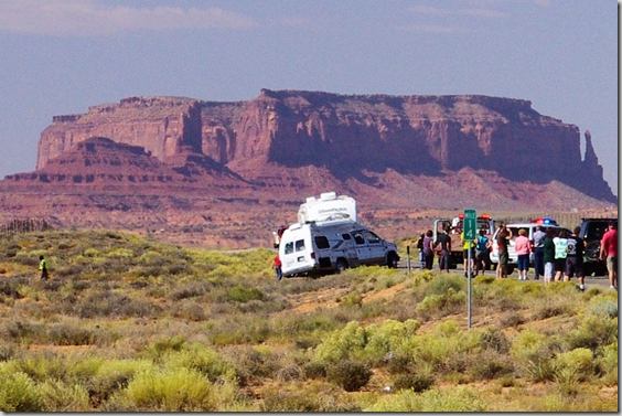 A single vehicle accident on US highway 163 in Southern Utah  