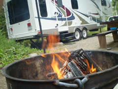 RV camping with many of the comforts of home!  Camping & Cabins; Grand Mesa Uncompahgre and Gunnison National Forests