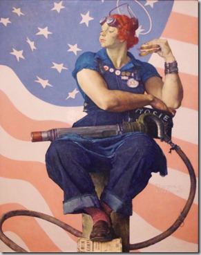 Norman Rockwell's Saturday Evening Post cover featuring Rosie the Riveter Norman Rockwell's Saturday Evening Post cover featuring Rosie the Riveter