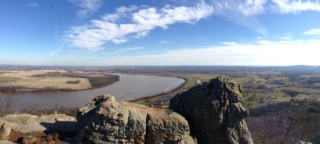 Arkansas River from east end of Petit Jean Mountain Arkansas River from east end of Petit Jean Mountain