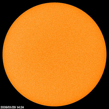 spotless sun January 29, 2009 The Sun on January 29, 2009