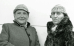 Gertrude Stein (left) and Alice B. Toklas, 1934. (click for larger version)