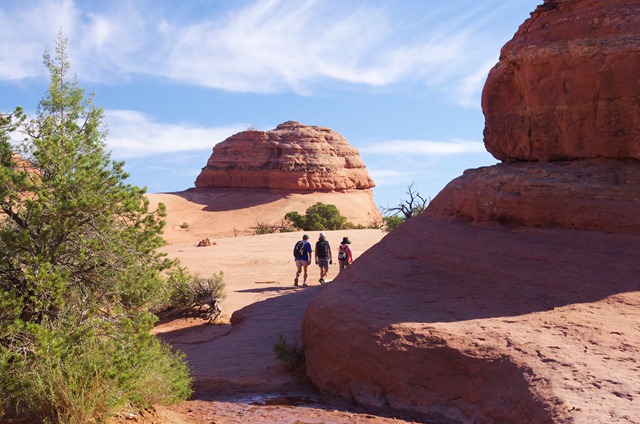 On the way to Delicate Arch.