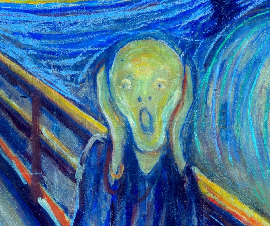 The Scream is the popular name given to a composition created by Norwegian Expressionist artist Edvard Munch in 1893. The agonised face in the painting has become one of the most iconic images of art, seen as symbolising the anxiety of the human condition. 